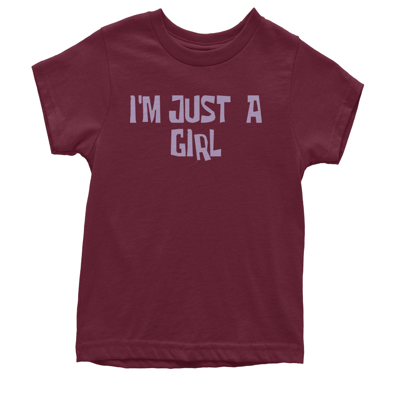 I'm Just A Girl Guts Music Youth T-shirt Maroon