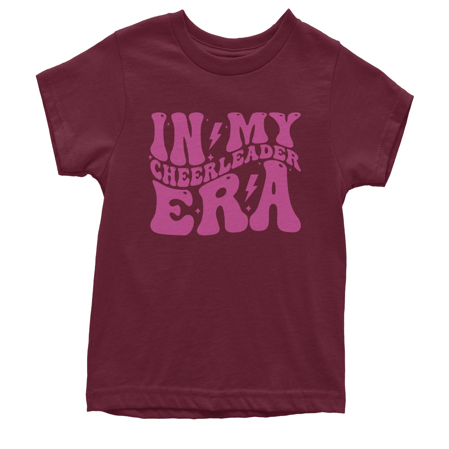 In My Cheerleader Era Youth T-shirt Maroon