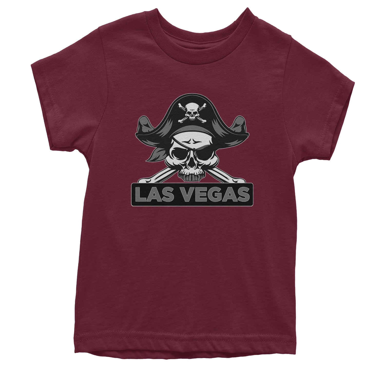 Raider Skull Straight Outta Las Vegas Youth T-shirt Maroon