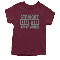 Straight Outta Cowboys Nation   Youth T-shirt Maroon