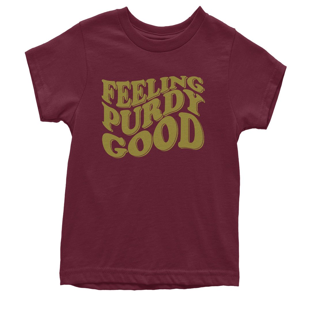 Feeling Purdy Good San Francisco Youth T-shirt Maroon