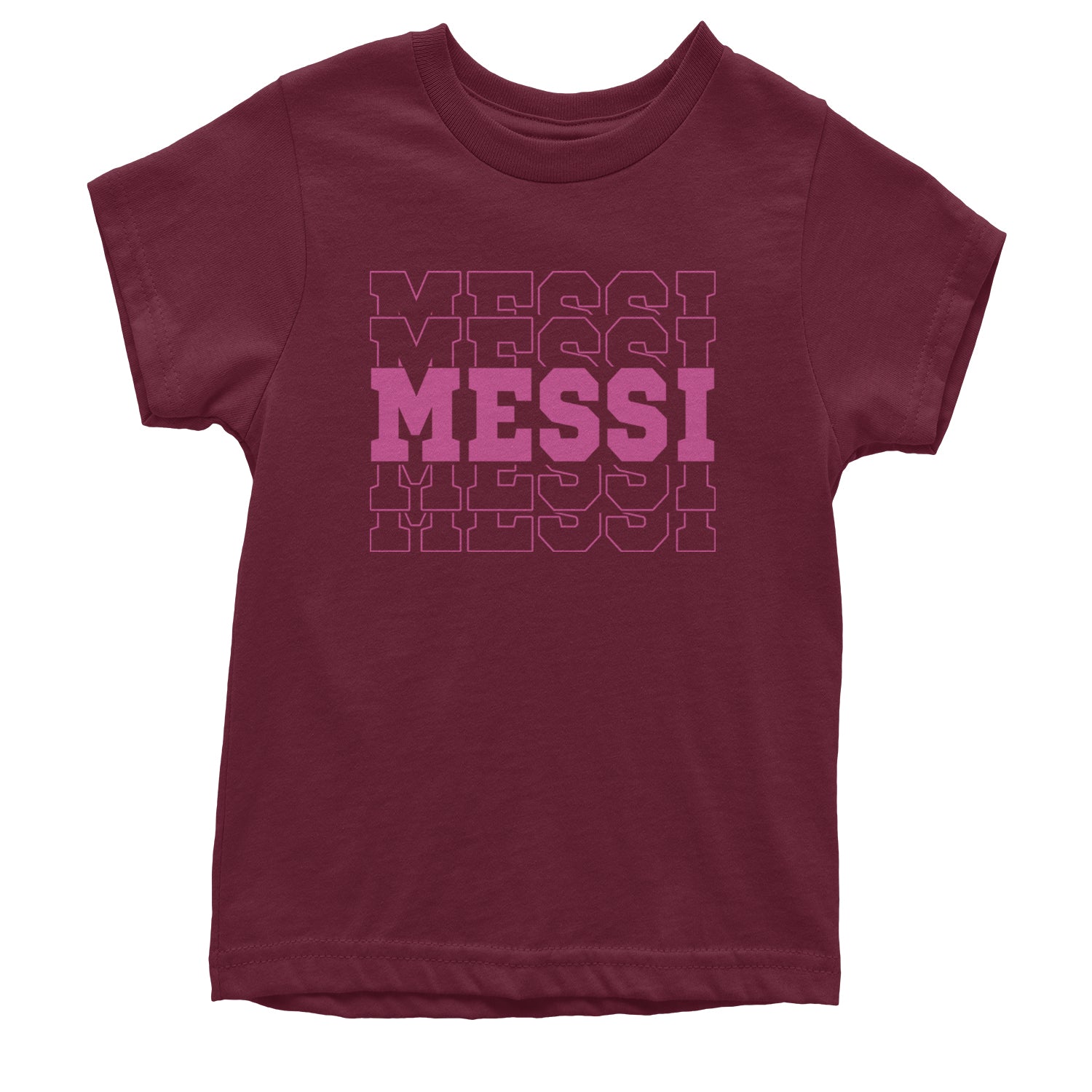 Messi Miami Futbol Youth T-shirt Maroon