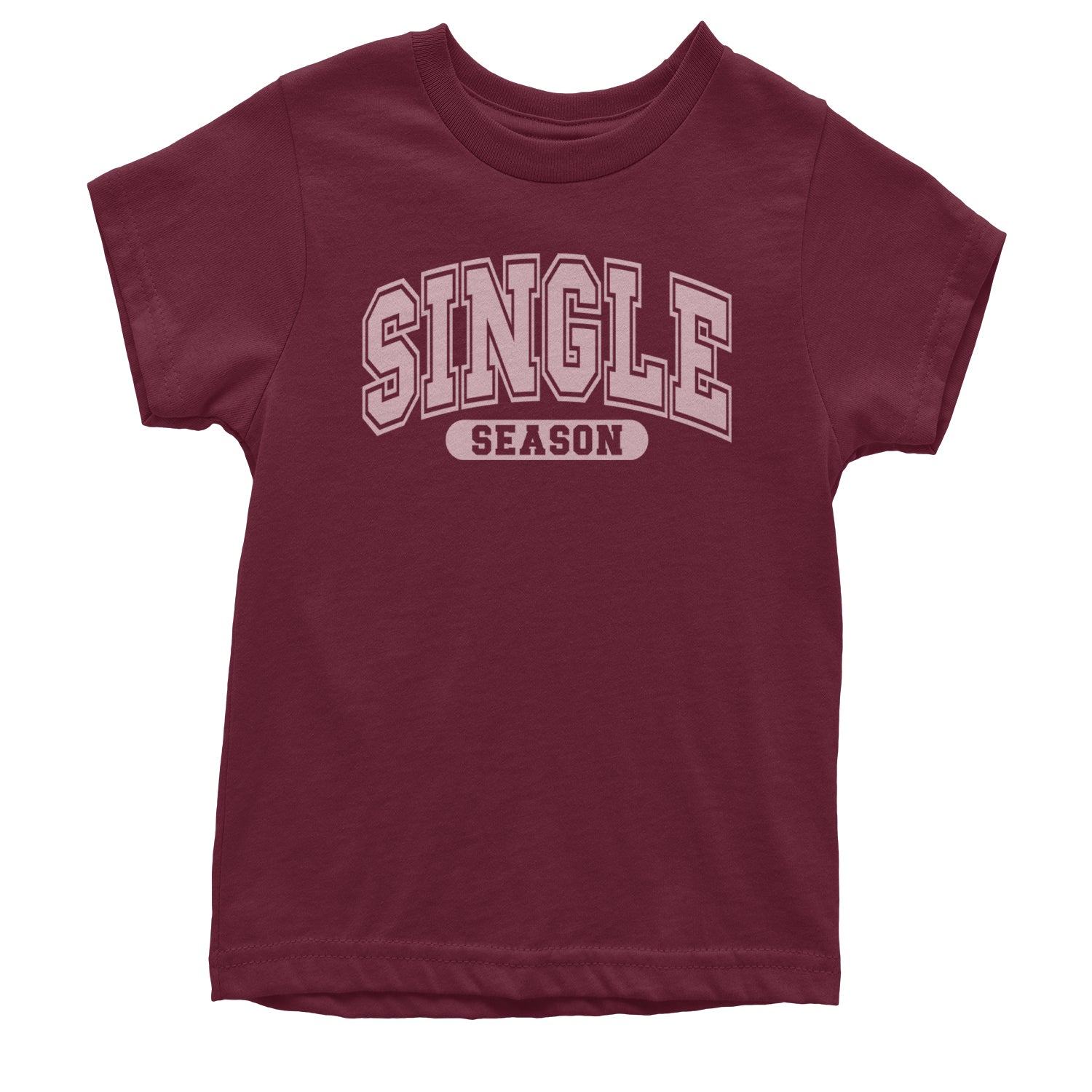 Single Season Valentine's Day Youth T-shirt Maroon