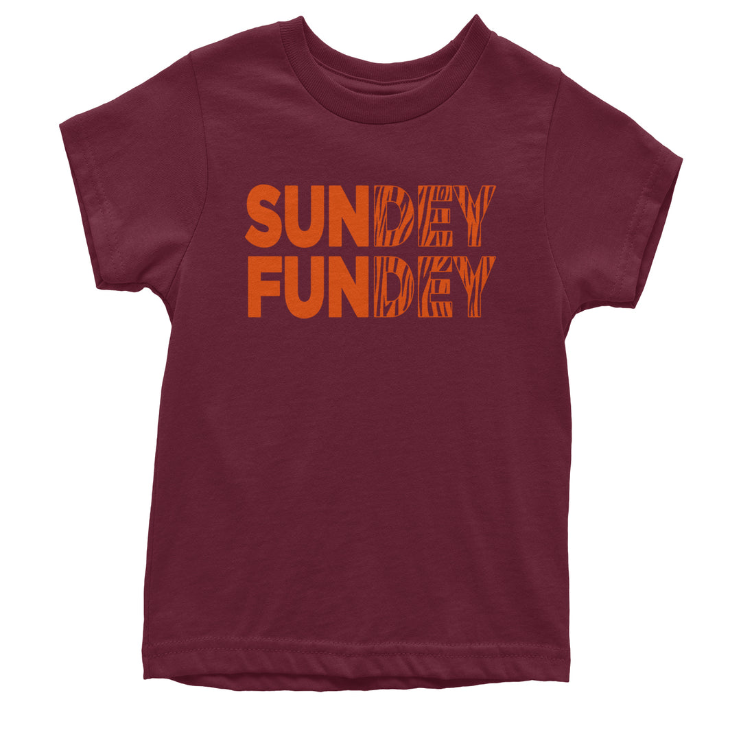 SunDEY FunDEY Sunday FundayYouth T-shirt Maroon