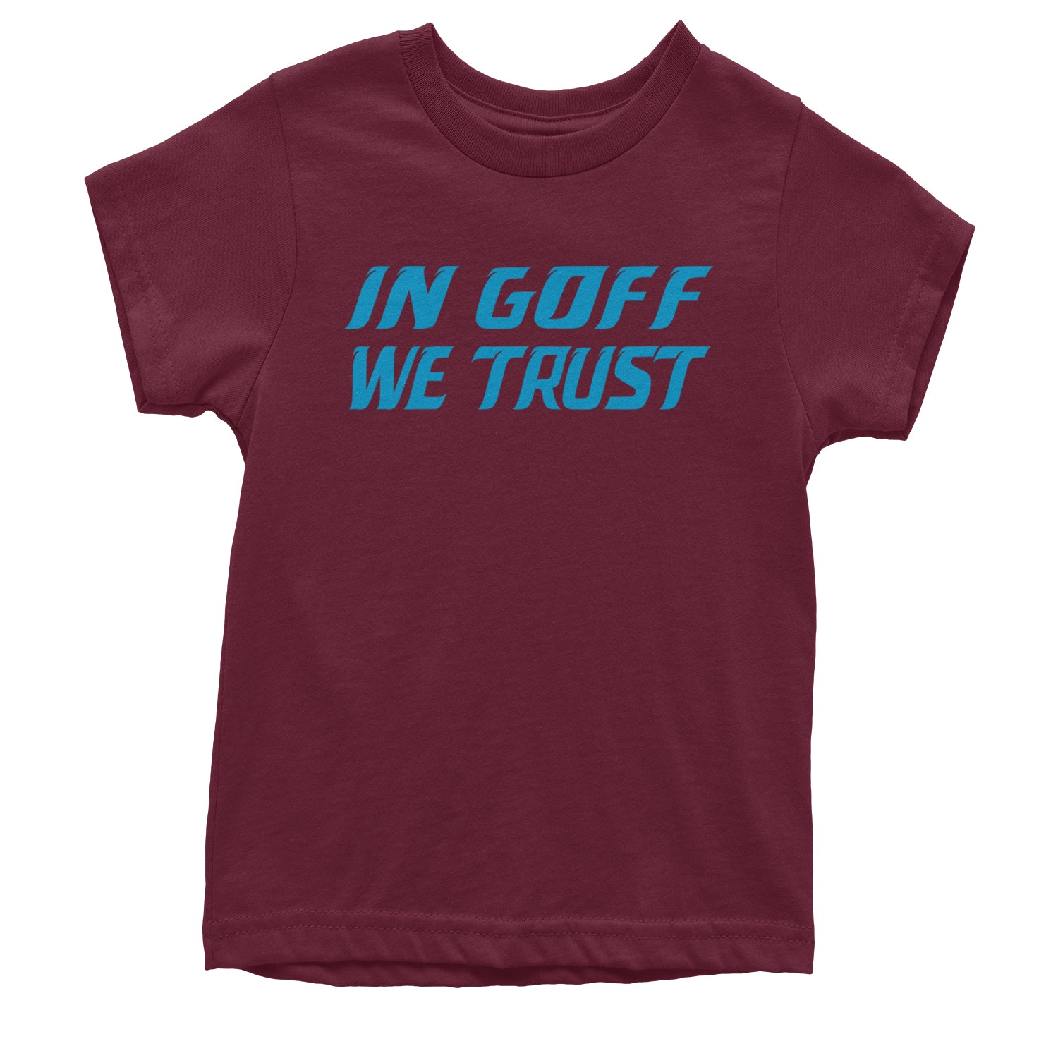 In Goff We Trust Detroit Youth T-shirt Maroon