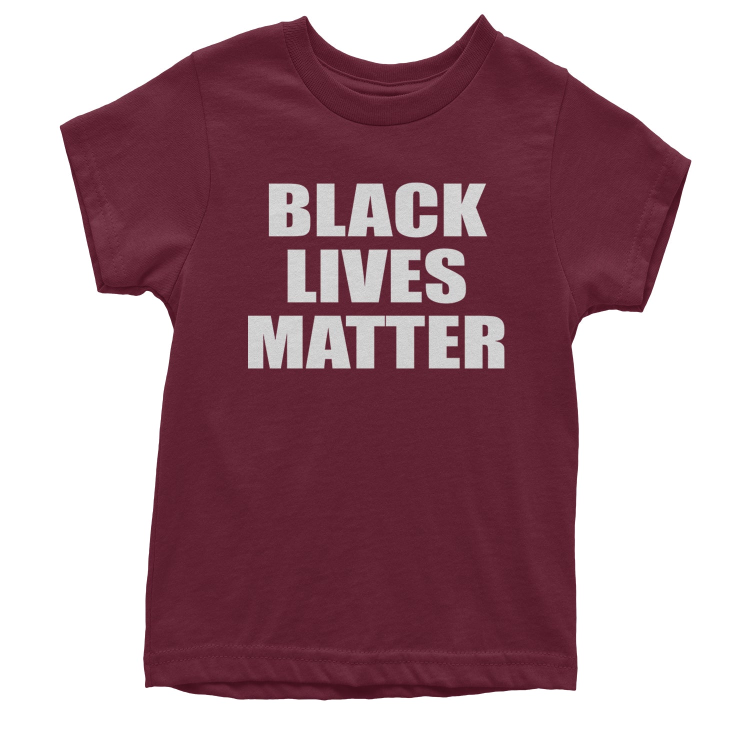 Black Lives Matter BLM Youth T-shirt Maroon