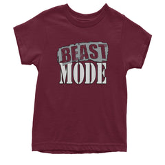Beast Mode Training Gym Workout Youth T-shirt Maroon