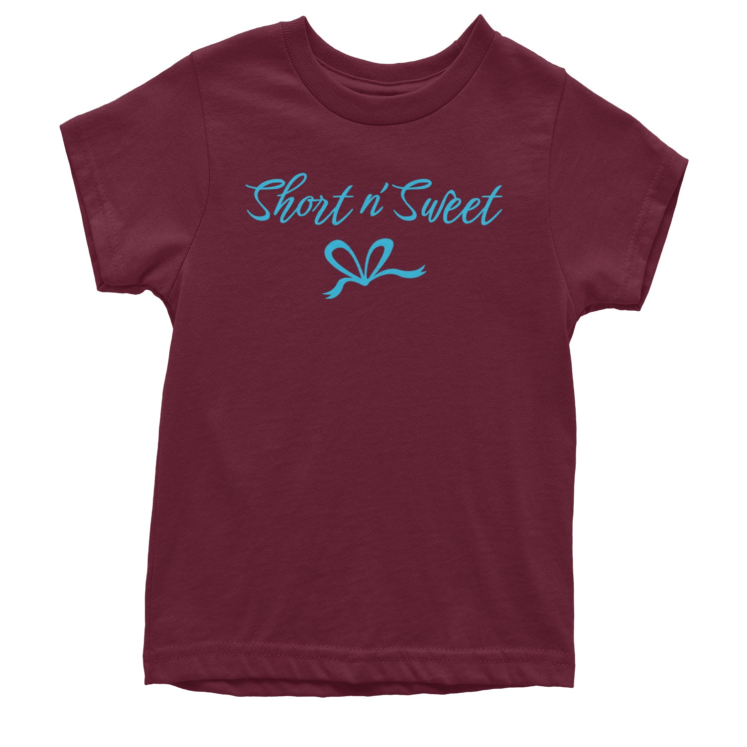 Bow Short N' Sweet Music Youth T-shirt Maroon