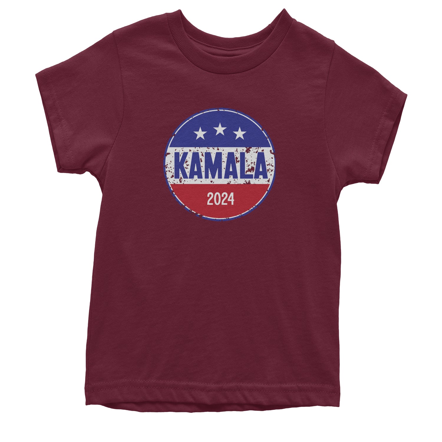 Kamala Badge 2024 - Kamala Harris For President 2024 Youth T-shirt Maroon