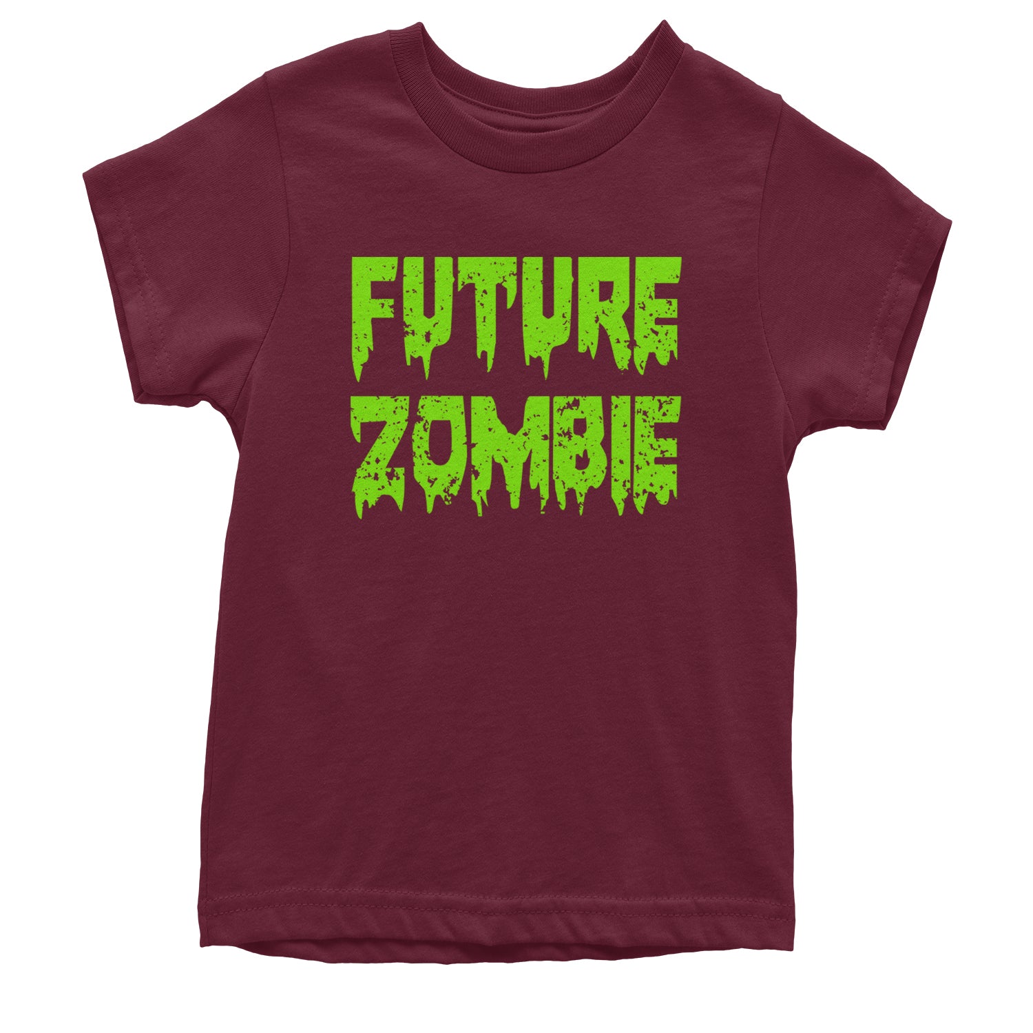 Future Zombie Horror Youth T-shirt Maroon