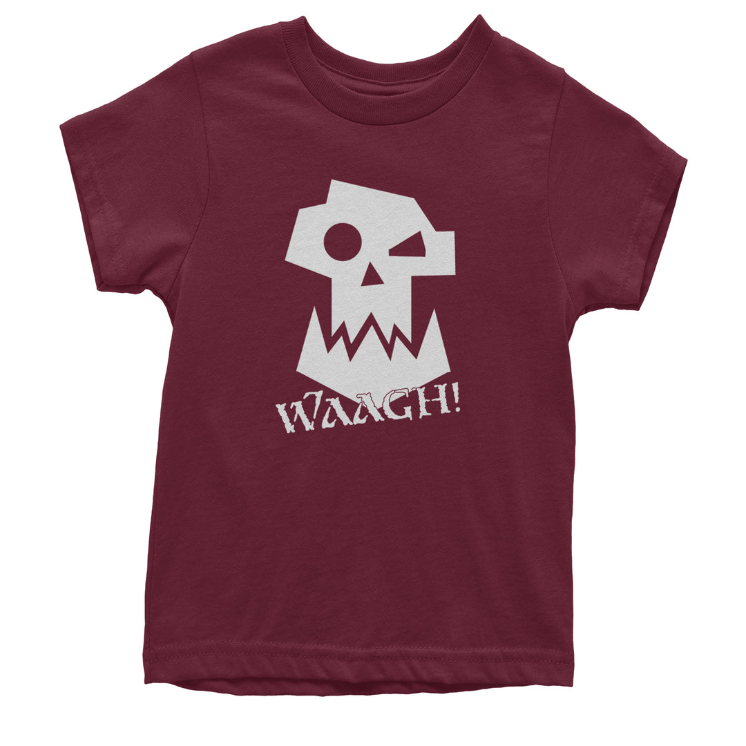 Ork Miniature Tabletop Wargaming Waagh Youth T-shirt Maroon