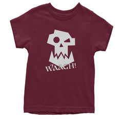 Ork Miniature Tabletop Wargaming Waagh Youth T-shirt Maroon