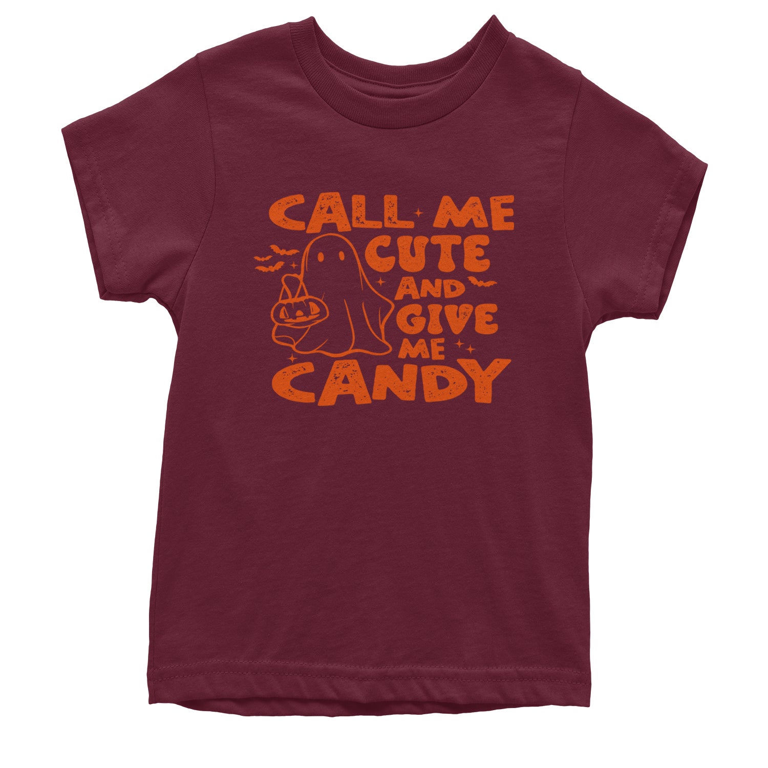 Call Me Cute And Give Me Candy Youth T-shirt Maroon