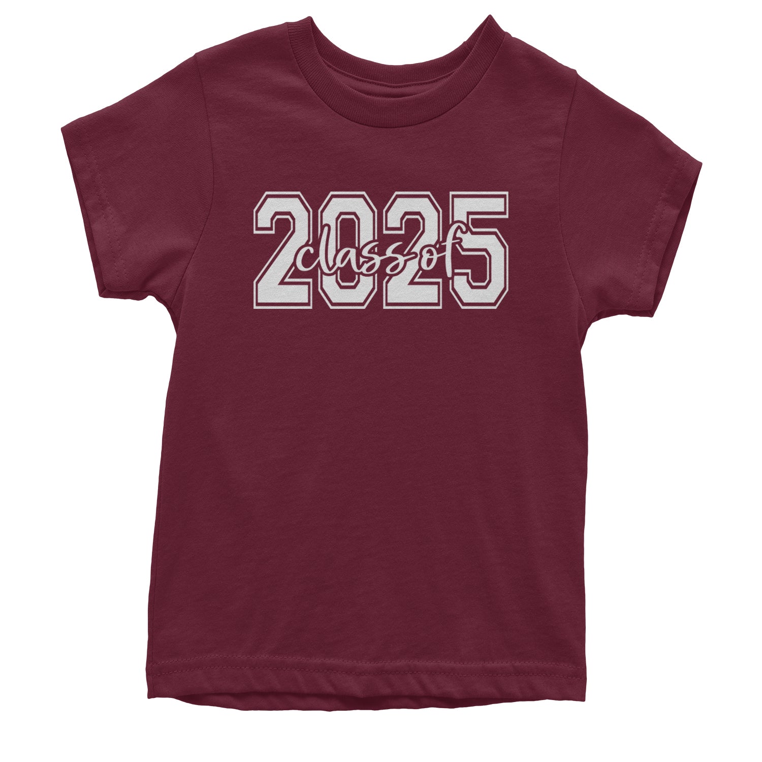 Class Of 2025 Graduation Youth T-shirt Maroon