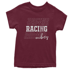 Racing Vibes Youth T-shirt Maroon