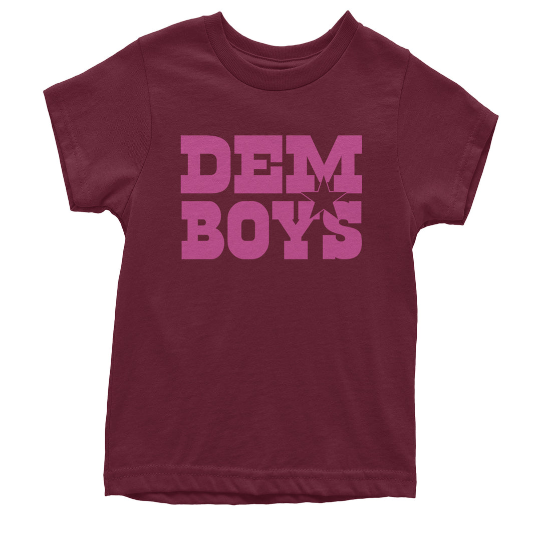 Dem Boys Hot Pink Dallas  Youth T-shirt Maroon
