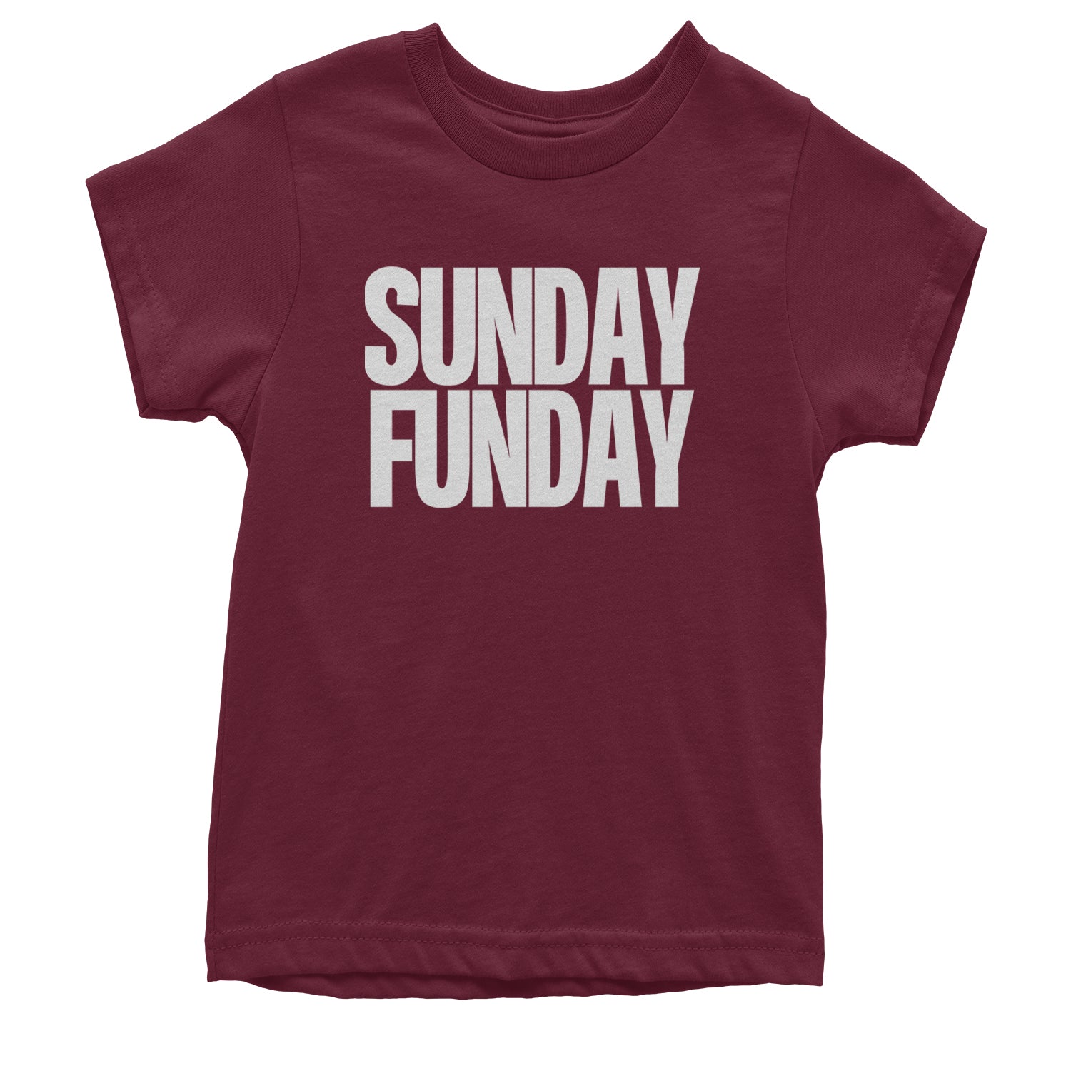 Sunday Funday  Youth T-shirt Maroon