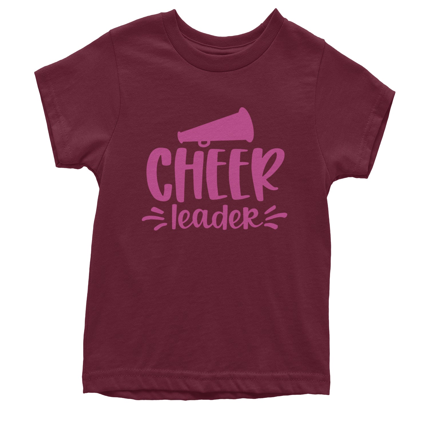 Cheerleader Bullhorn Youth T-shirt Maroon