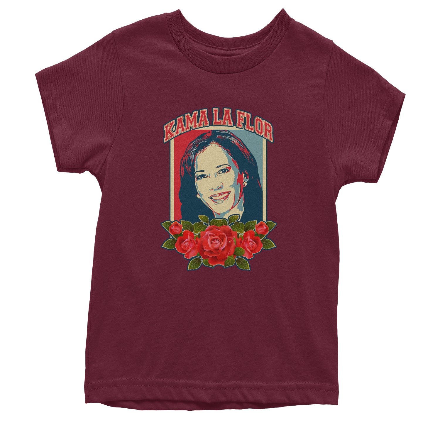 Kama La Flor Kamala Como La Flor Youth T-shirt Maroon