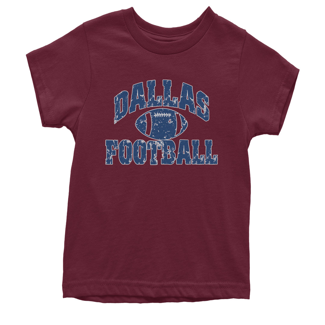 Dallas Distressed Football Youth T-shirt Maroon