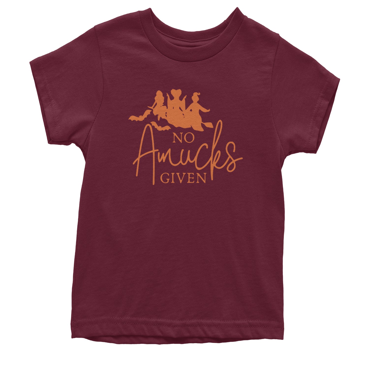 No Amucks Given Hocus Pocus Youth T-shirt Maroon