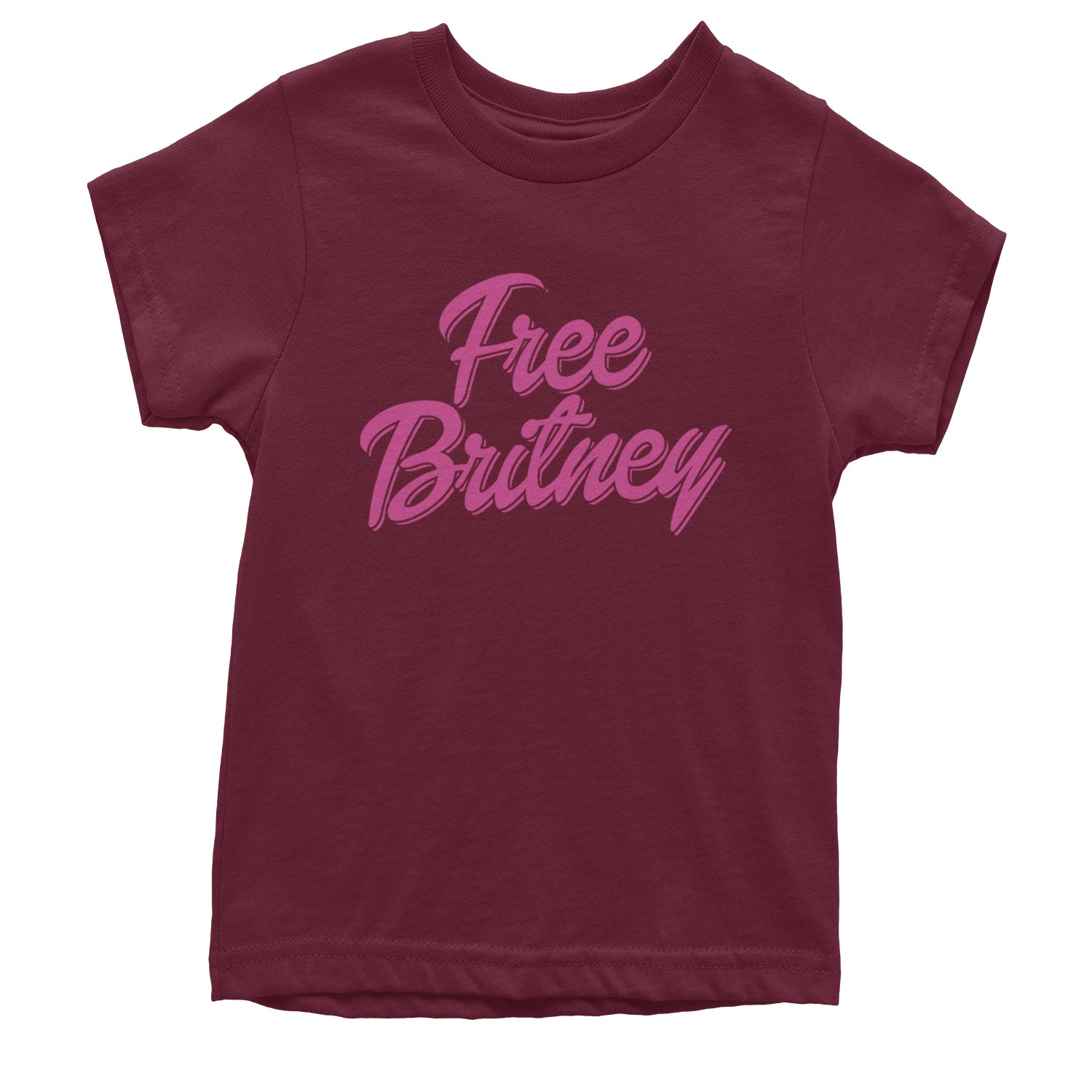 Pink Free Britney Youth T-shirt Maroon