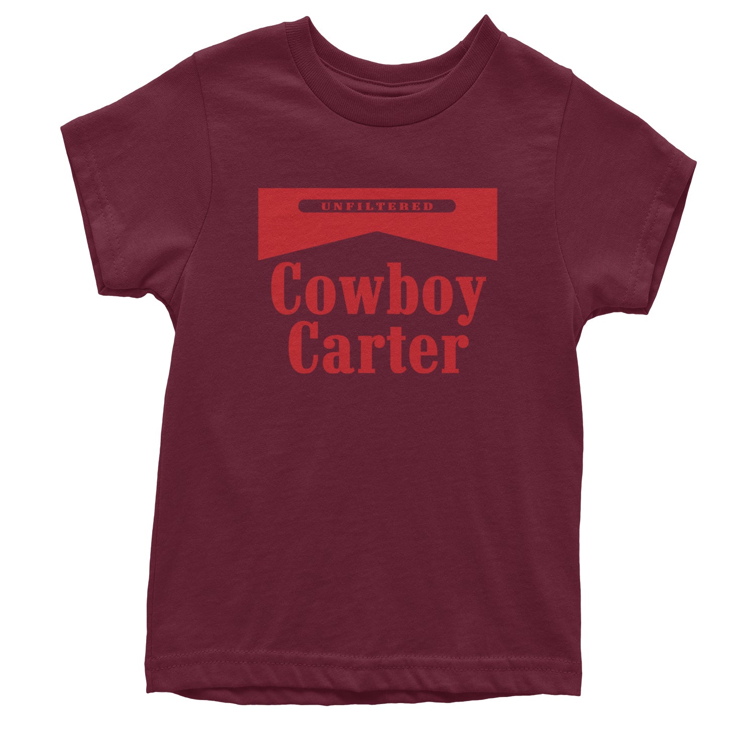 Cowboy Karter Country Act Two Youth T-shirt Maroon