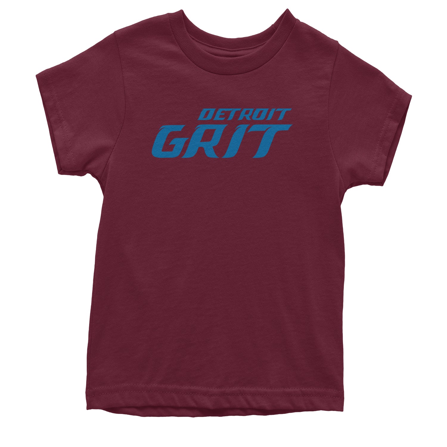 Grit Detroit Football Hard Knocks Youth T-shirt Maroon