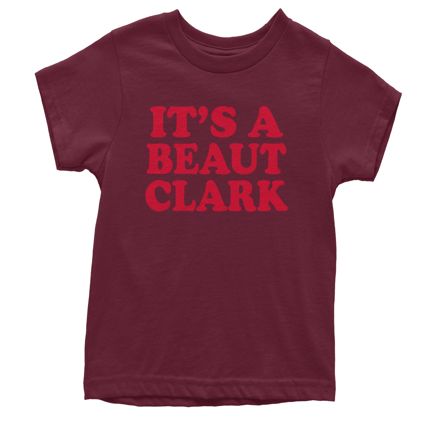 It's a Beaut Clark Festive Christmas Youth T-shirt Maroon