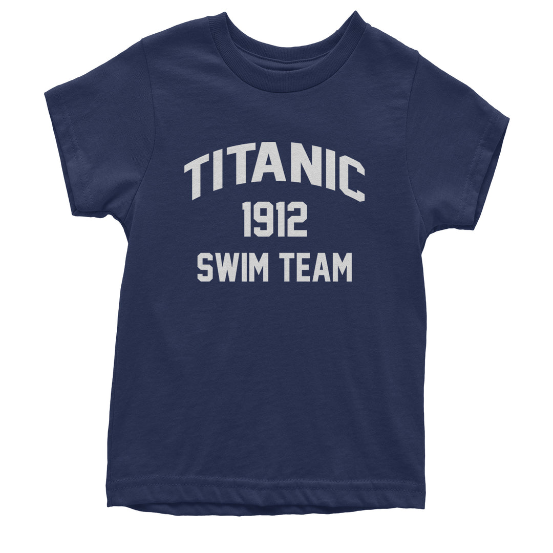 Titanic Swim Team 1912 Funny Cruise Youth T-shirt Navy Blue