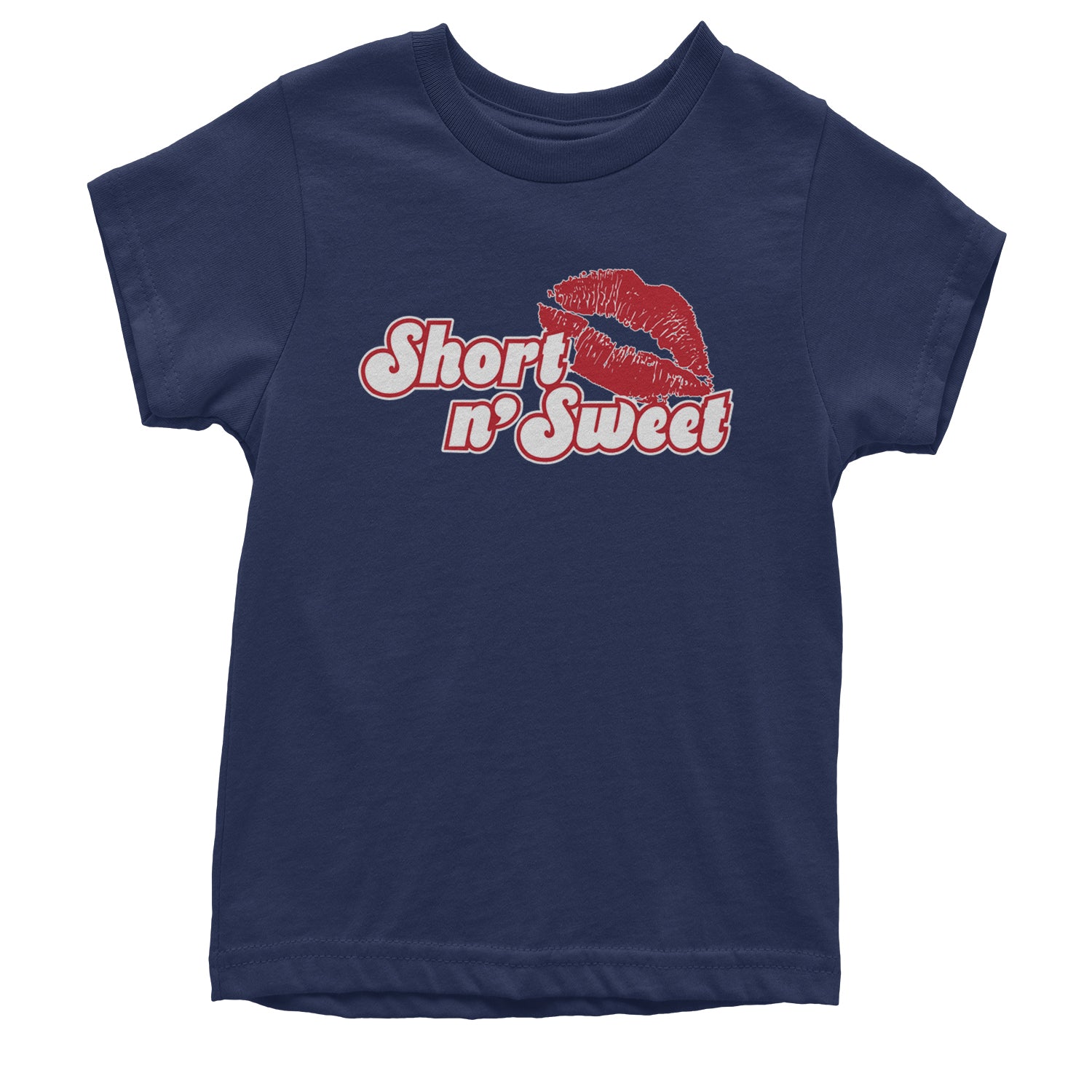 Short N' Sweet Red Lips Youth T-shirt Navy Blue