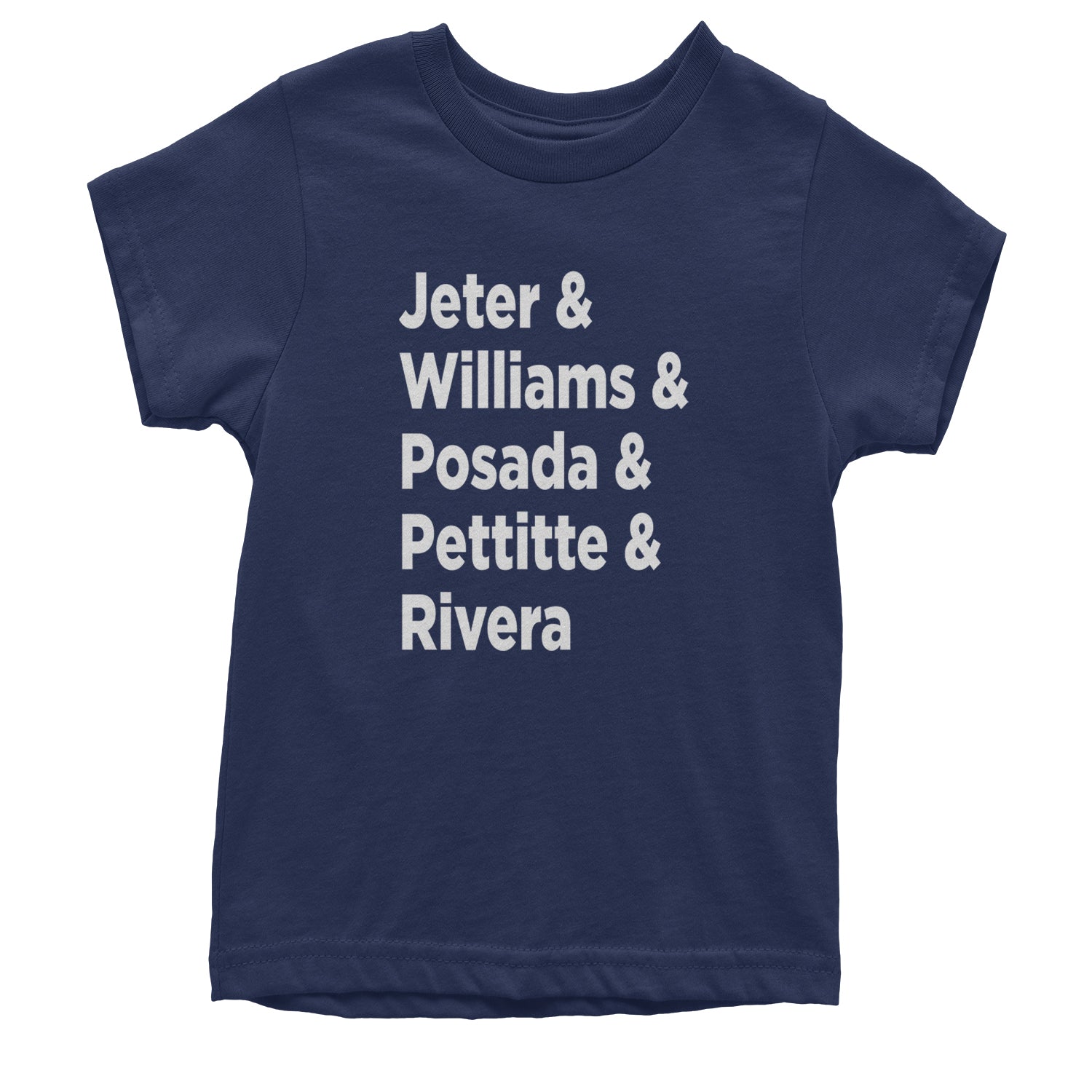 Jeter & Williams & Posada & Pettitte & Rivera Youth T-shirt Navy Blue