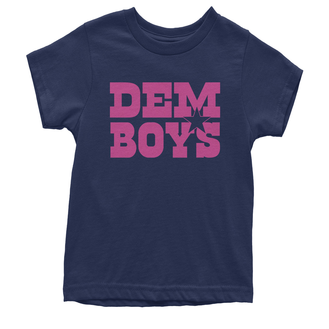 Dem Boys Hot Pink Dallas  Youth T-shirt Navy Blue
