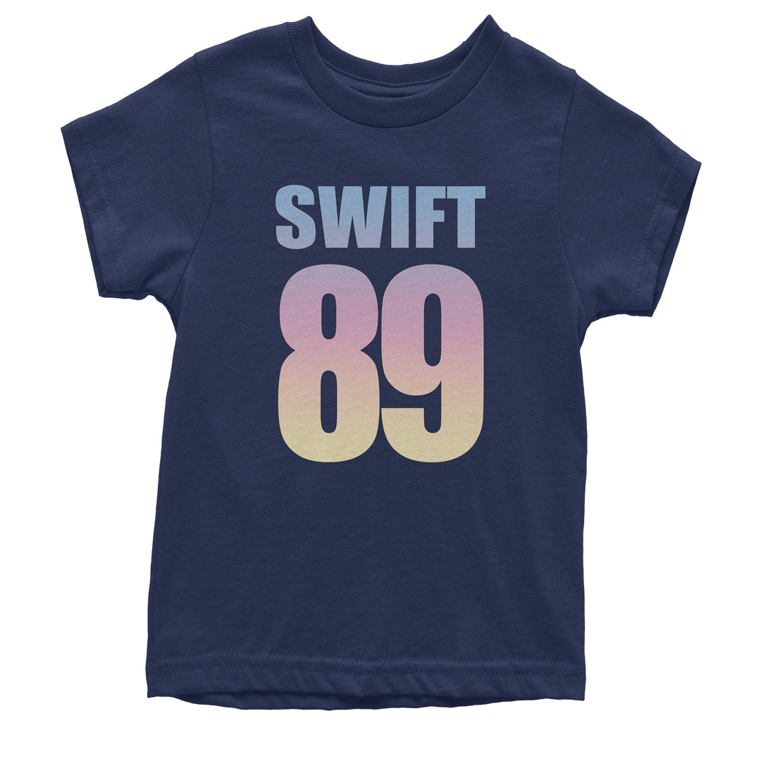 Lover Era Swift 89 Birth Year Music Fan TTPD Youth T-shirt Navy Blue