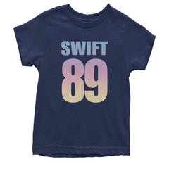Lover Era Swift 89 Birth Year Music Fan TTPD Youth T-shirt Navy Blue