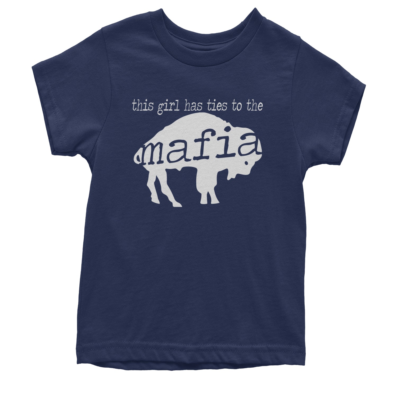 This Girl Has Ties To The Bills Mafia Youth T-shirt Navy Blue