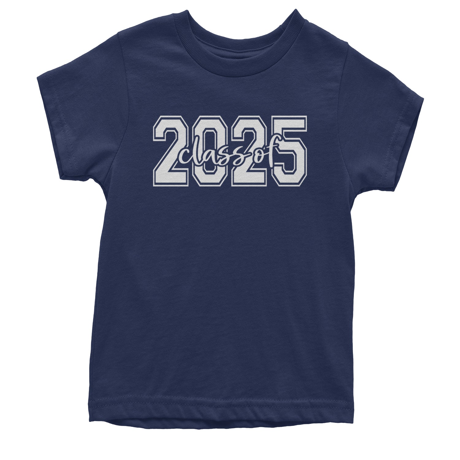 Class Of 2025 Graduation Youth T-shirt Navy Blue