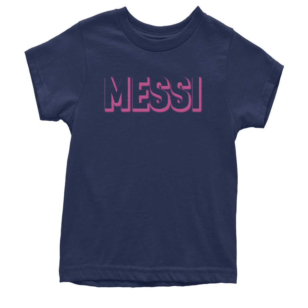 Messi OUTLINE Miami Futbol Youth T-shirt Navy Blue