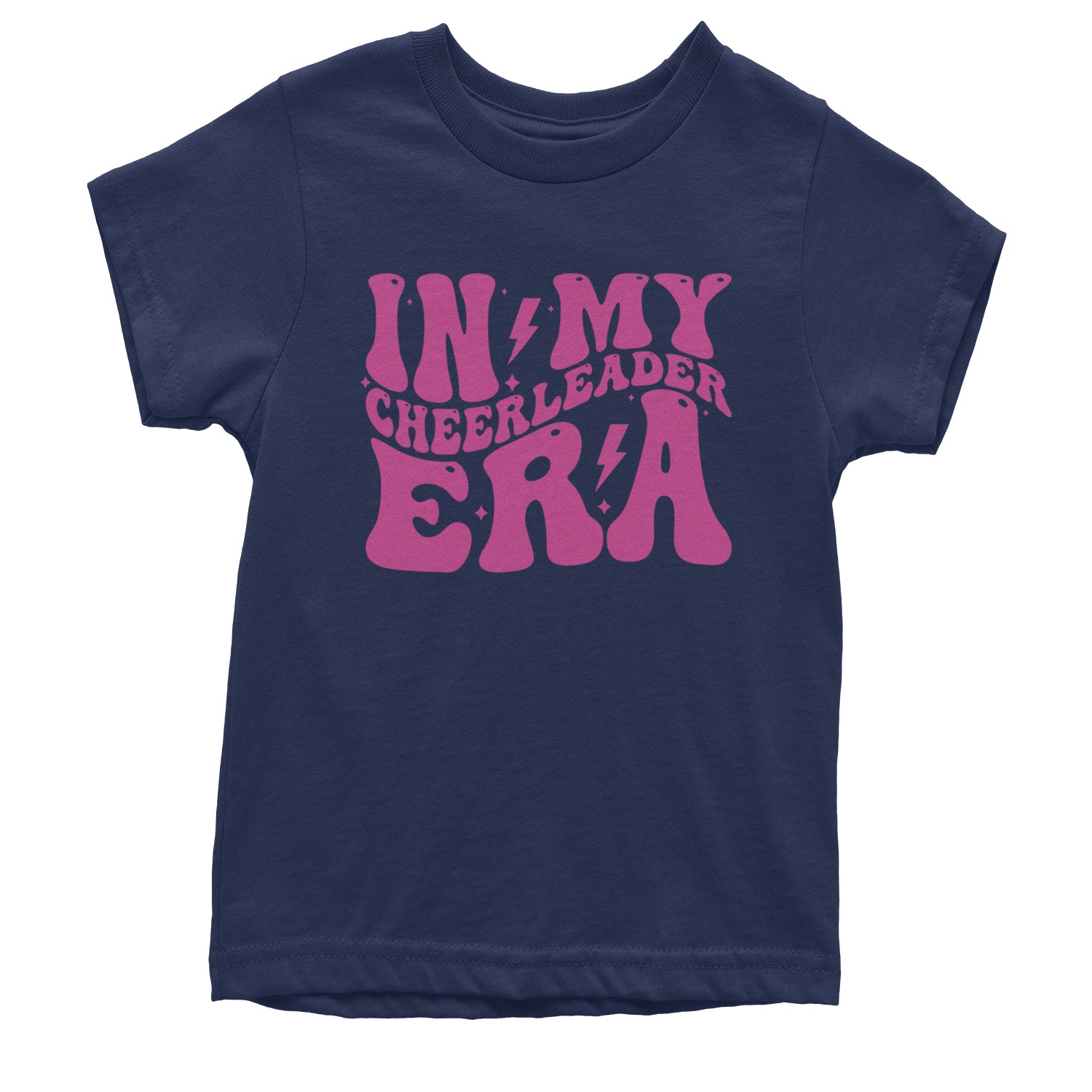 In My Cheerleader Era Youth T-shirt Navy Blue