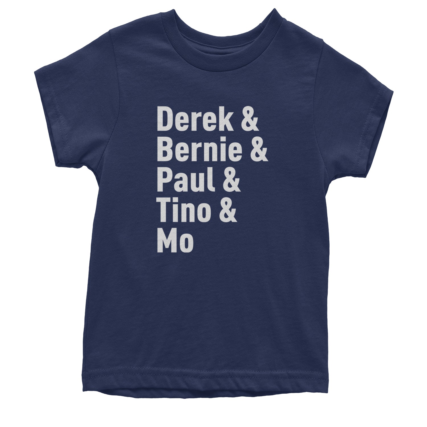 Derek & Bernie & Paul & Tino & Mo Youth T-shirt Navy Blue