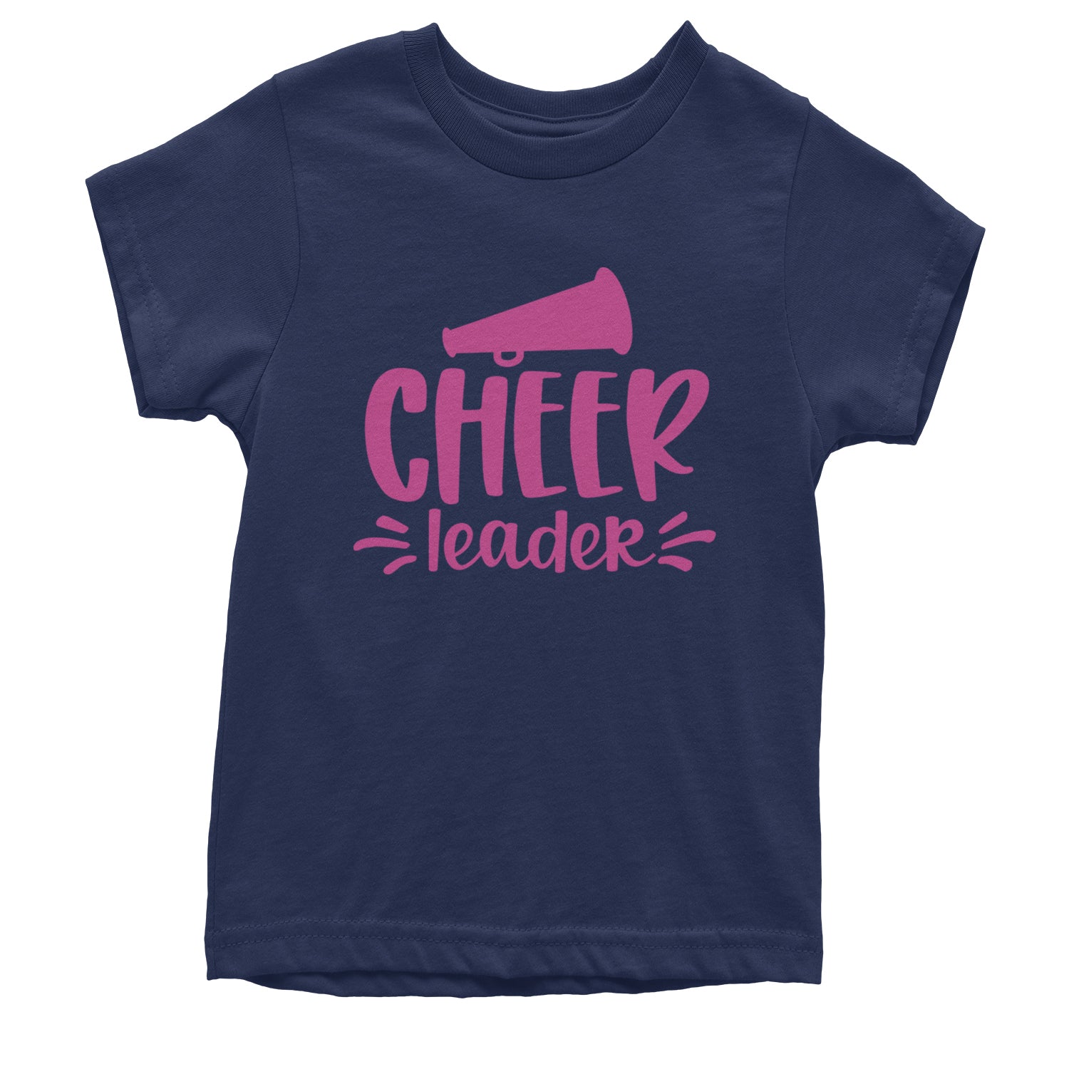 Cheerleader Bullhorn Youth T-shirt Navy Blue