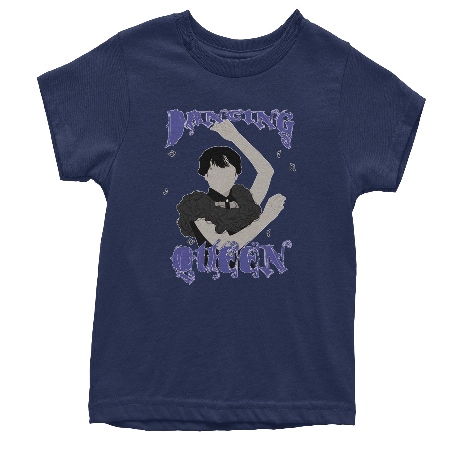 Wednesday Dancing Queen Youth T-shirt Navy Blue