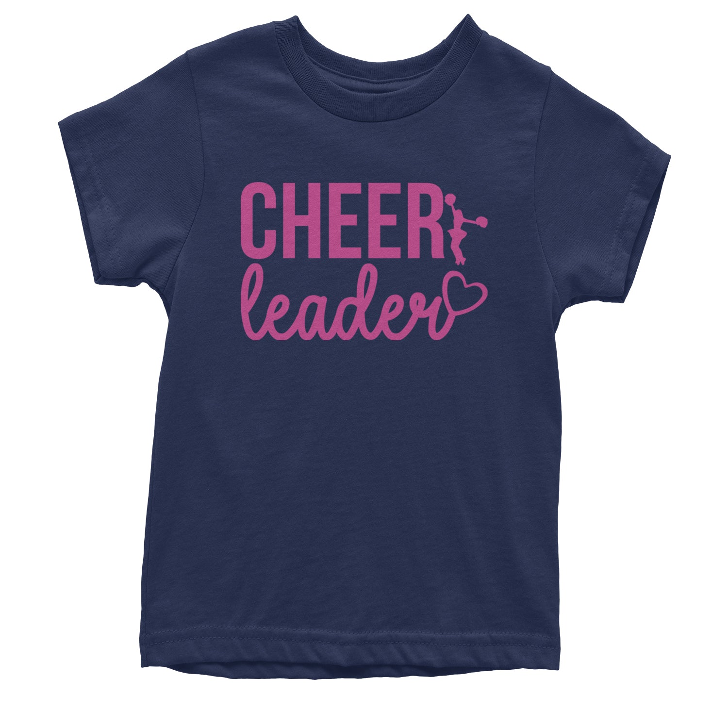 Cheerleader Heart Love Youth T-shirt Navy Blue