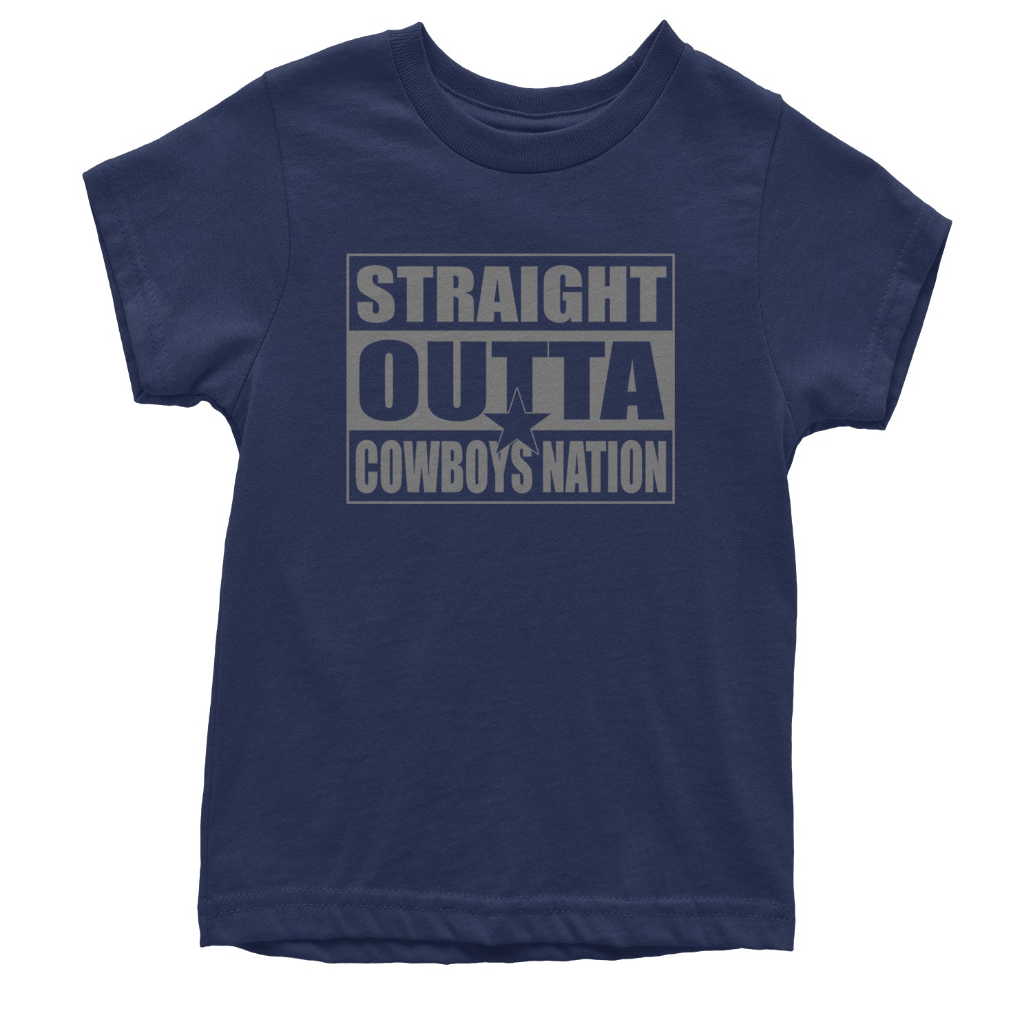 Straight Outta Cowboys Nation   Youth T-shirt Navy Blue