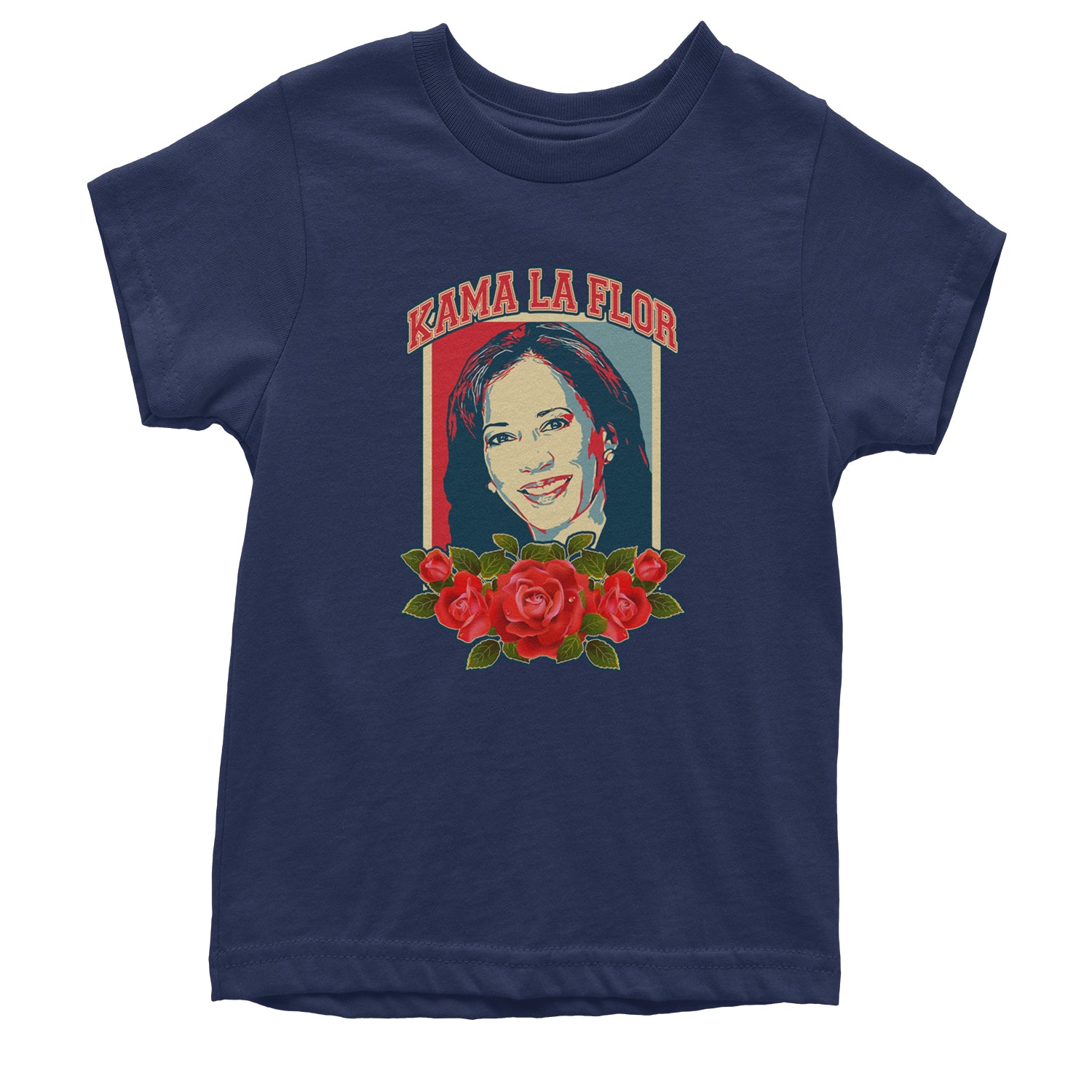 Kama La Flor Kamala Como La Flor Youth T-shirt Navy Blue