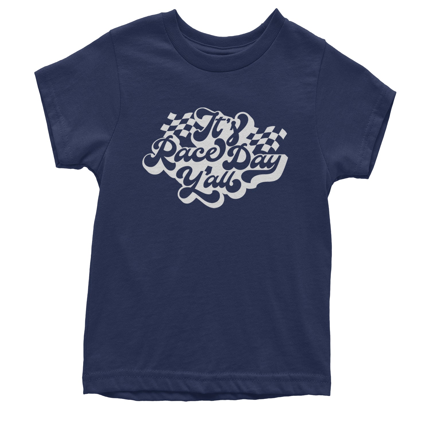 It's Race Day, Y'all Youth T-shirt Navy Blue