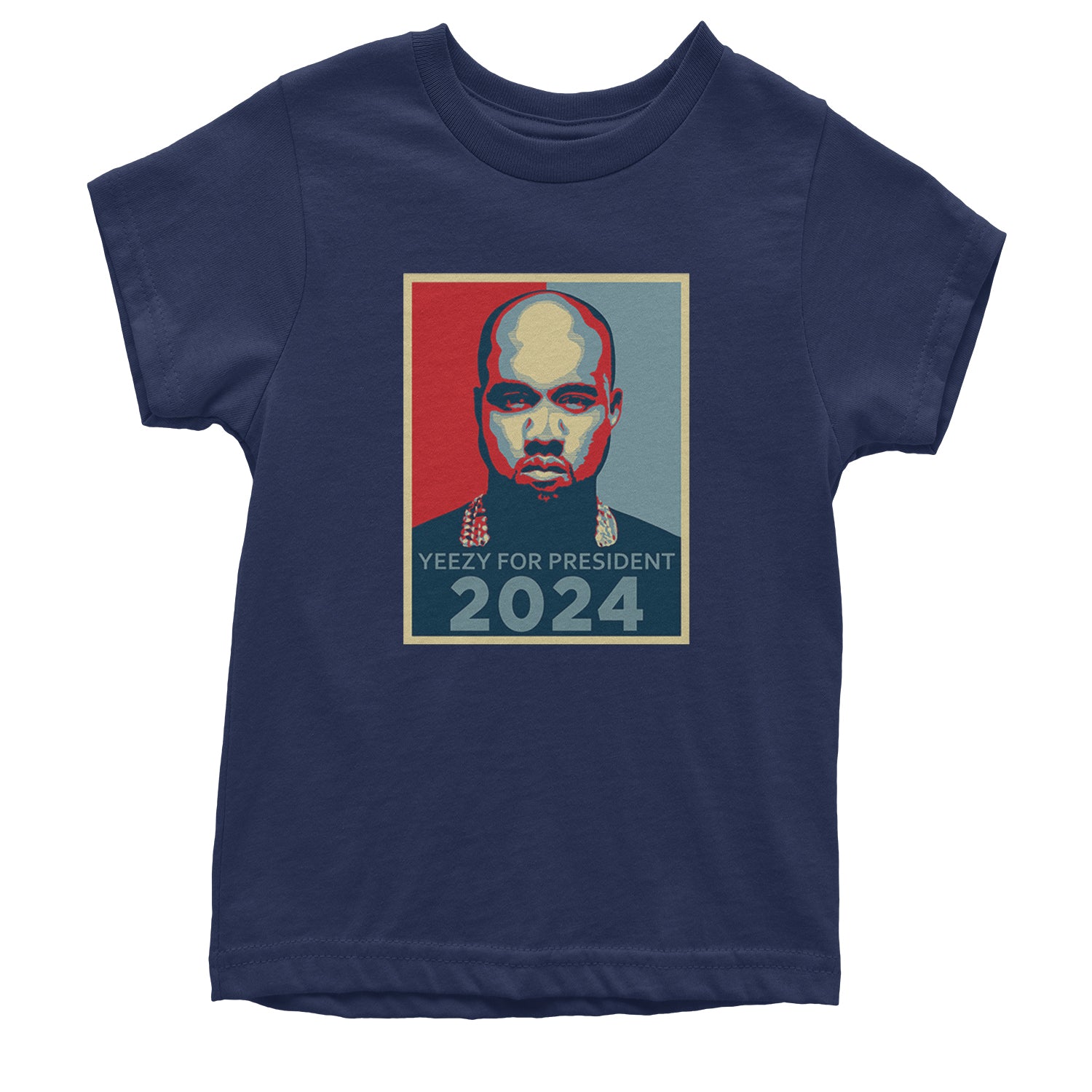 Yeezus For President Vote for Ye Youth T-shirt Navy Blue