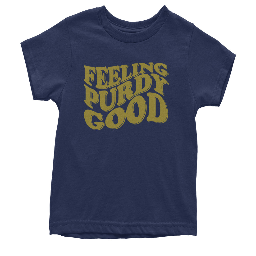 Feeling Purdy Good San Francisco Youth T-shirt Navy Blue