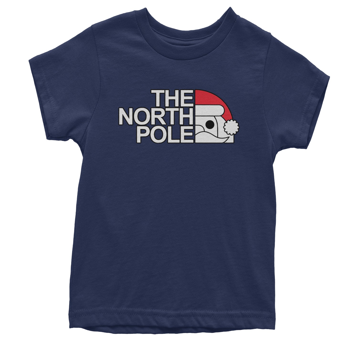 The North Pole Santa Face Youth T-shirt Navy Blue