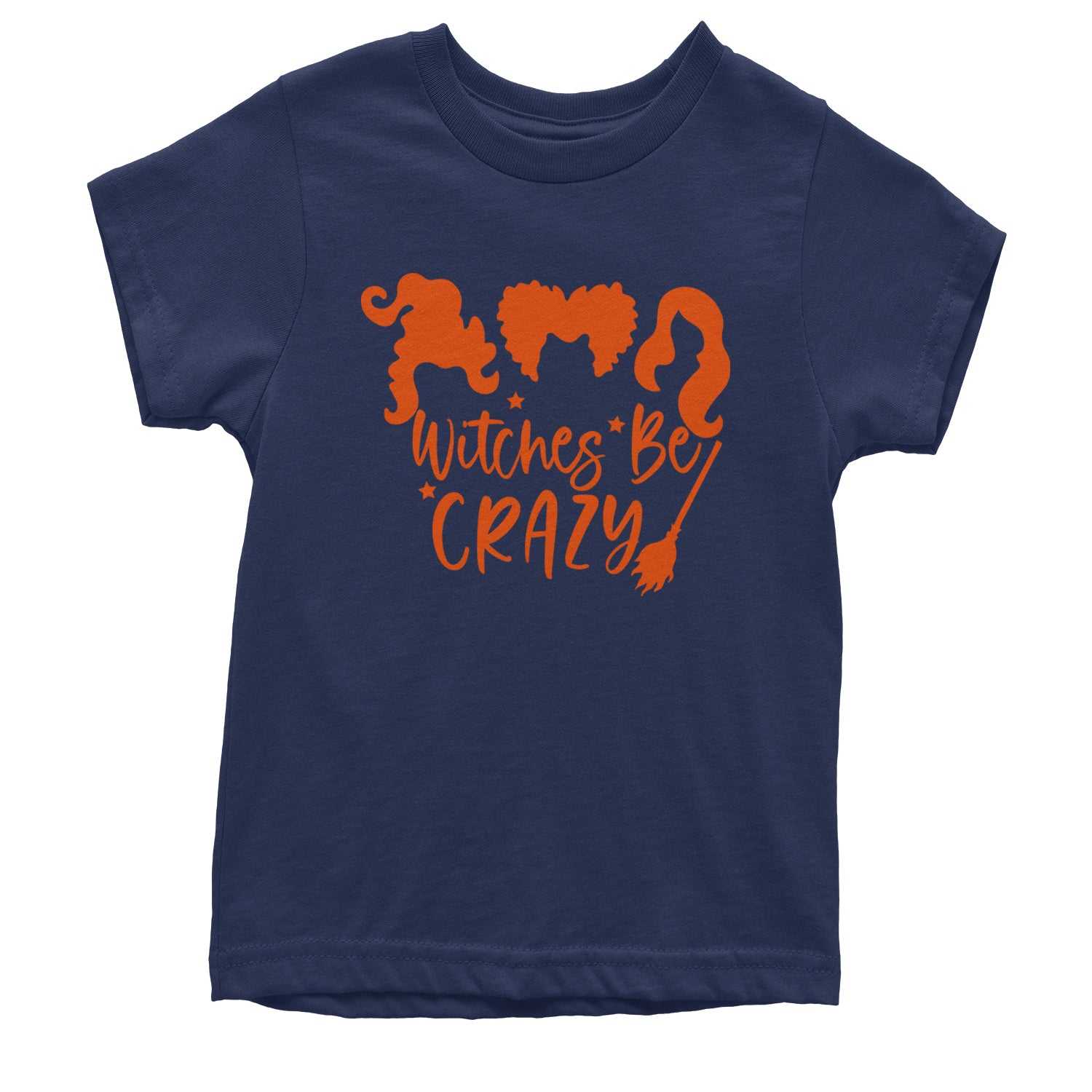 Witches Be Crazy Hocus Pocus Youth T-shirt Navy Blue